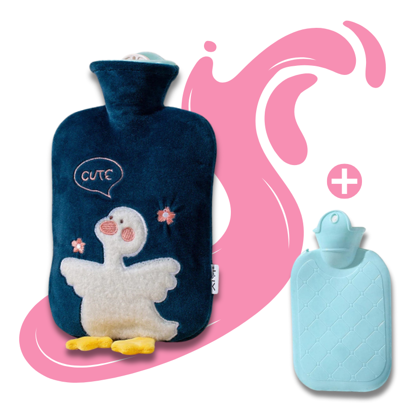 Bouillotte peluche à eau 500 ml | 4h de chaleur, animaux Kawaii - Miss Bouillotte