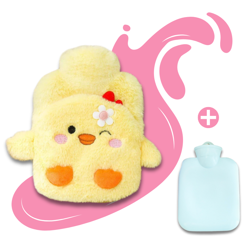 Bouillotte peluche Kawaii à eau 400 ml | 4h de chaleur, housse mignonne pour enfants - Miss Bouillotte