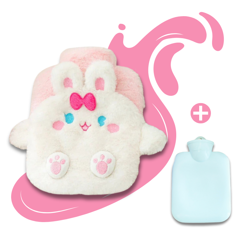 Bouillotte peluche Kawaii à eau 400 ml | 4h de chaleur, housse mignonne pour enfants - Miss Bouillotte