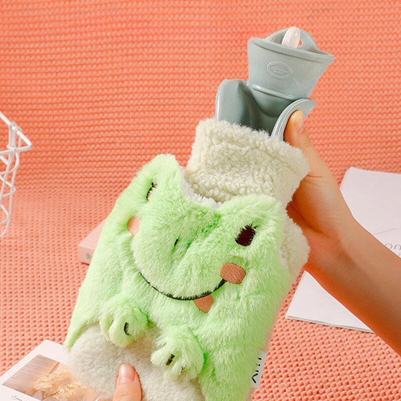 Bouillotte peluche à eau 1L | 4h de chaleur, housse poussin ou grenouille - Miss Bouillotte