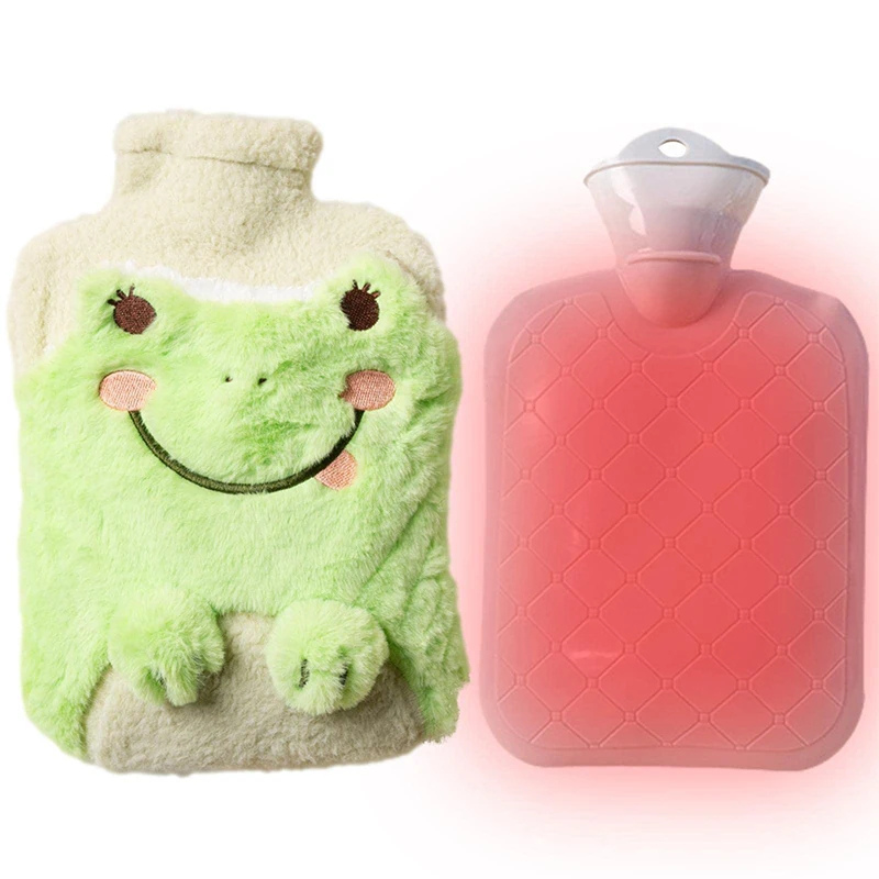 Bouillotte peluche à eau 1L | 4h de chaleur, housse poussin ou grenouille - Miss Bouillotte