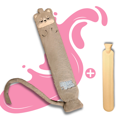 Bouillotte peluche Kawaii à eau longue 1,5L | 6h de chaleur, moumoute avec queue - Miss Bouillotte