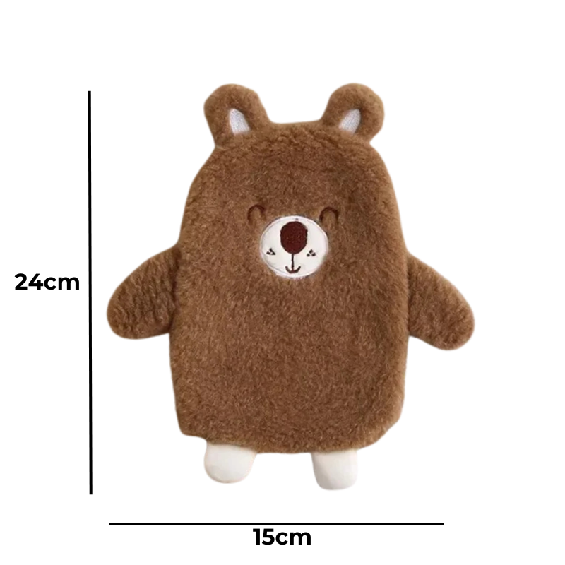 Bouillotte peluche à eau 350 ml | 3 h de chaleur, animaux Kawaii - Miss Bouillotte