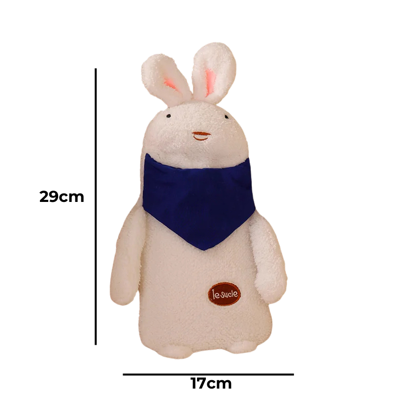 Bouillotte peluche à eau 1L | 4h de chaleur, housse petit ourson ou petit lapin - Miss Bouillotte