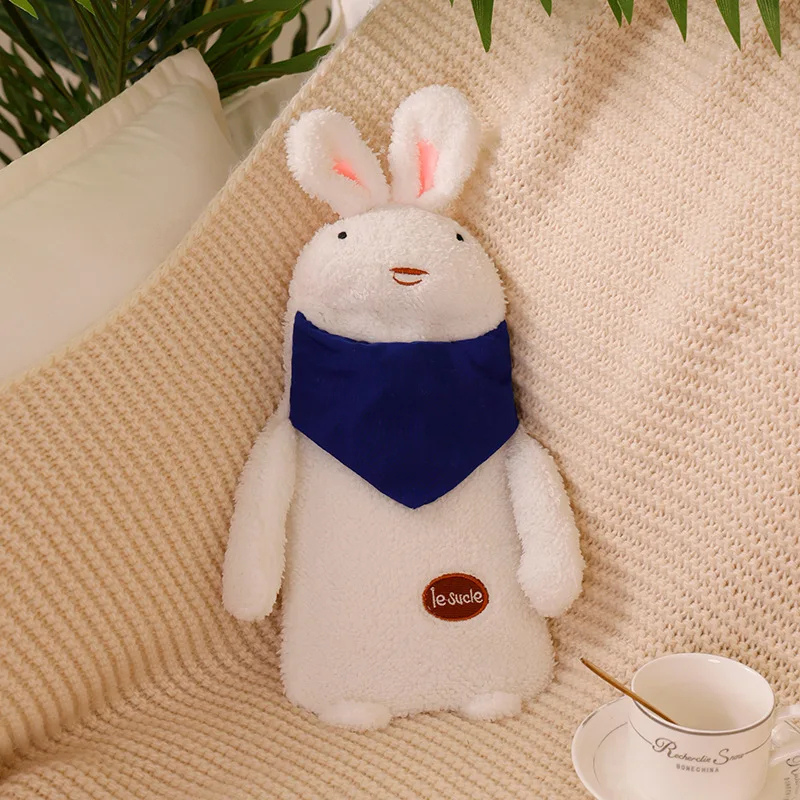 Bouillotte peluche à eau 1L | 4h de chaleur, housse petit ourson ou petit lapin - Miss Bouillotte