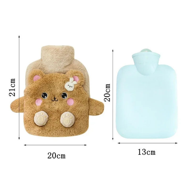 Bouillotte peluche Kawaii à eau 400 ml | 4h de chaleur, housse mignonne pour enfants - Miss Bouillotte
