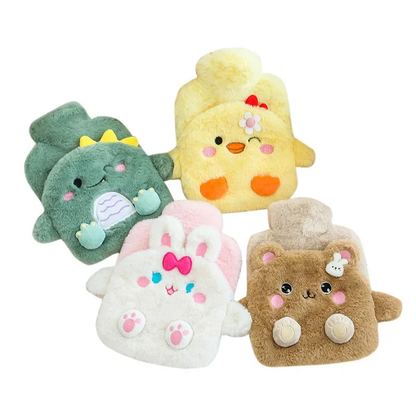 Bouillotte peluche Kawaii à eau 400 ml | 4h de chaleur, housse mignonne pour enfants - Miss Bouillotte