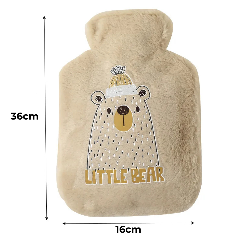 Bouillotte peluche à eau 500 ml | 4h de chaleur, motifs Kawaii - Miss Bouillotte