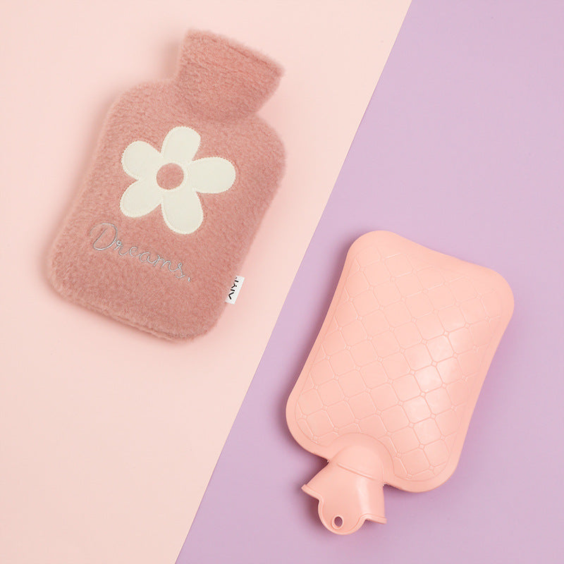 Bouillotte à eau 500 ml | 4h de chaleur, motif fleur - Miss Bouillotte