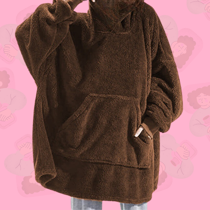 Sweat plaid oversize taille unique