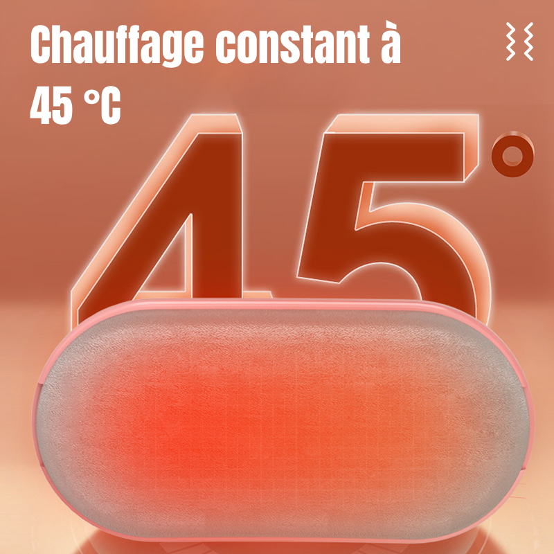 Bouillotte Électrique Ceinture | 3h d'Autonomie, 6 Niveaux de Température (40–65°C), Massage , Écran LED, Recharge USB-C | Miss Bouillotte