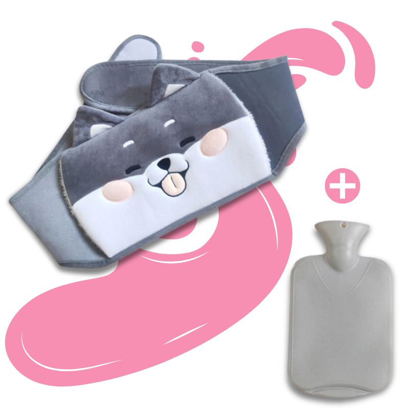 Bouillotte ceinture à eau 1L | 6h de chaleur, Shiba Inu Kawaii - Miss Bouillotte