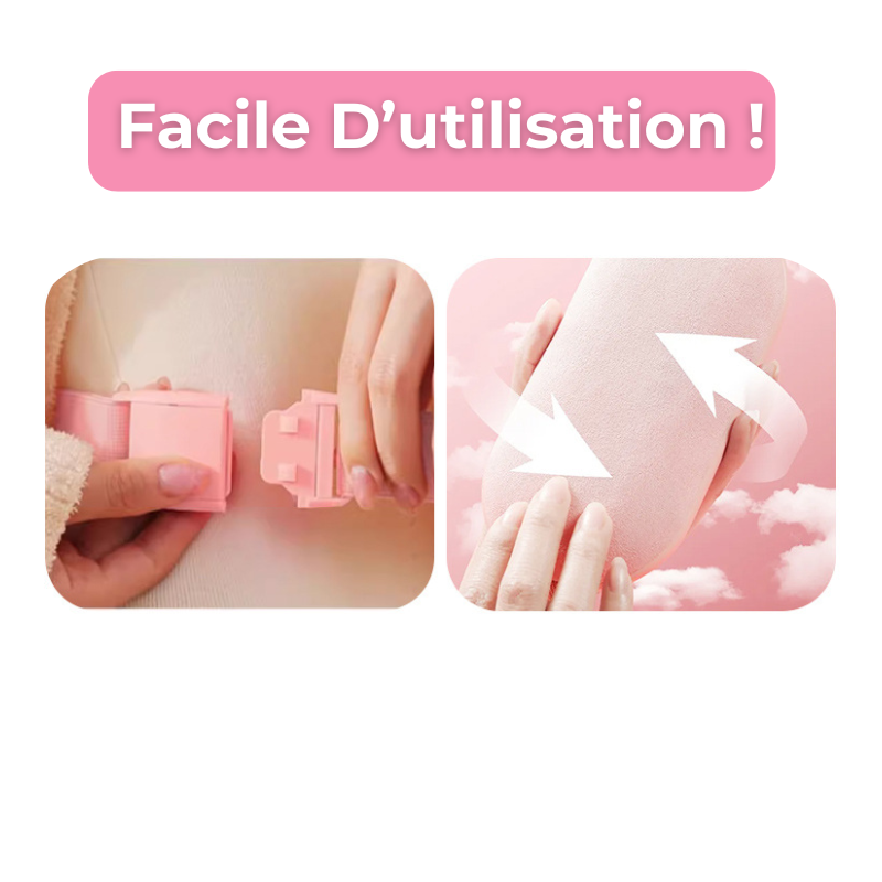 Bouillotte Électrique Ceinture | 3h d'Autonomie, 6 Niveaux de Température (40–65°C), Massage , Écran LED, Recharge USB-C | Miss Bouillotte