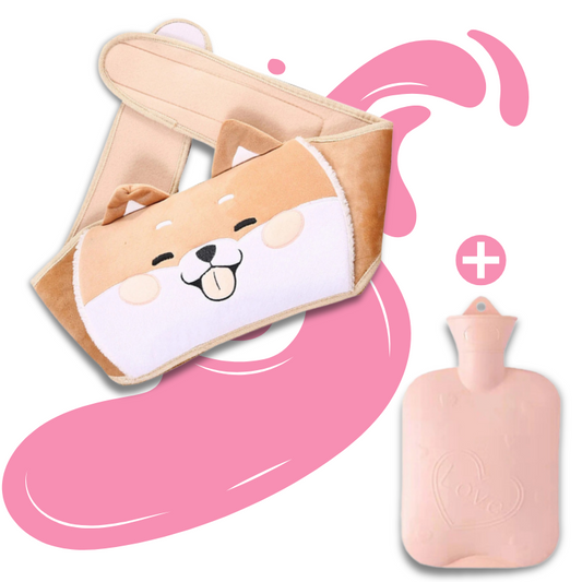 Bouillotte ceinture à eau 1L | 6h de chaleur, Shiba Inu Kawaii - Miss Bouillotte
