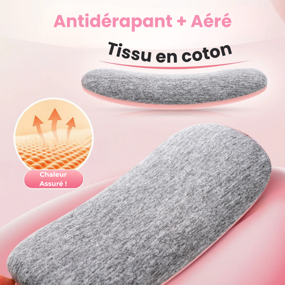 Bouillotte Électrique Ceinture | 3h d’Autonomie, 5 Niveaux Températures 45 - 65°C, 4 Niveaux de Vibration, 2 Minuteries (15–30 min), Rechargeable USB-C | Miss Bouillotte