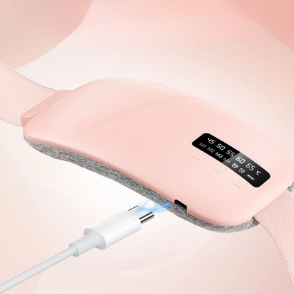 Bouillotte Électrique Ceinture | 3h d’Autonomie, 5 Niveaux Températures 45 - 65°C, 4 Niveaux de Vibration, 2 Minuteries (15–30 min), Rechargeable USB-C | Miss Bouillotte