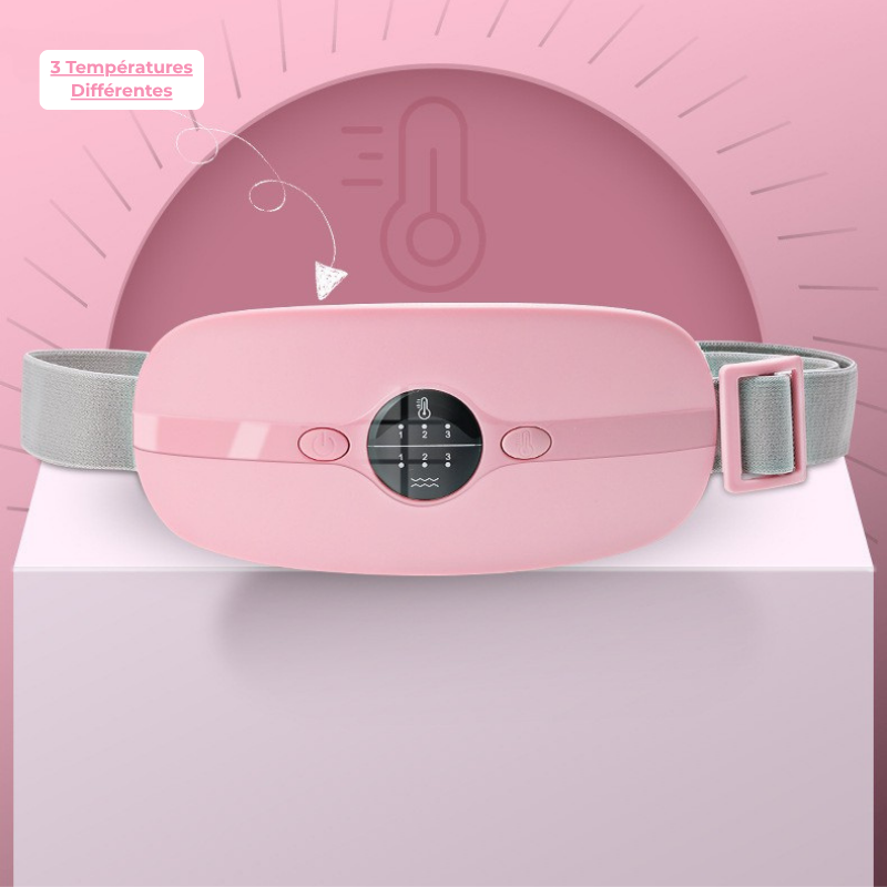 Bouillotte Électrique Ceinture | 3h d'Autonomie, 3 niveaux chaleur (45–65°C), 3 modes massage, Rechargeable USB-C | Miss Bouillotte