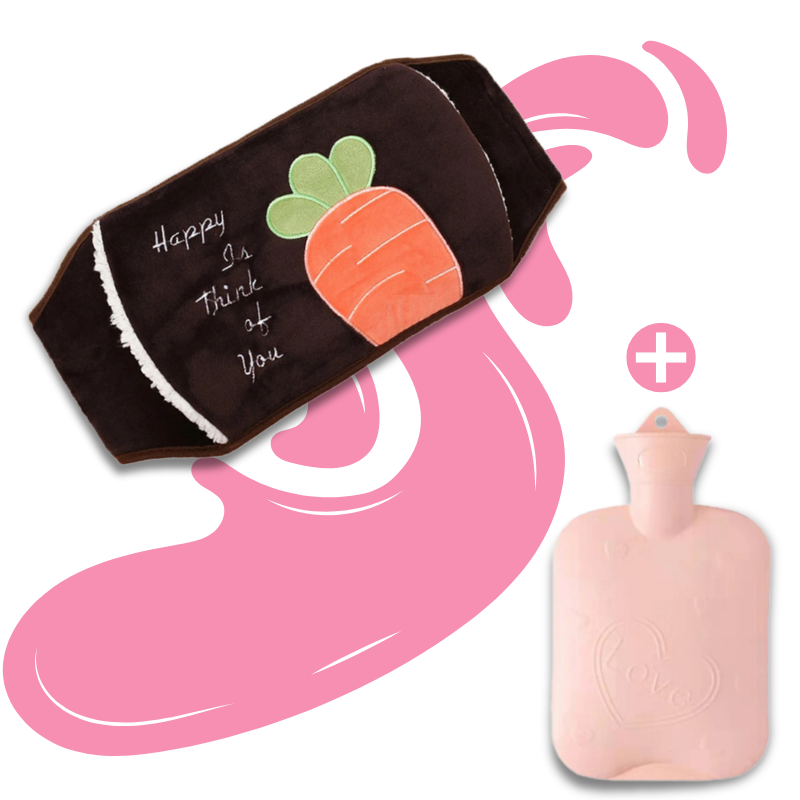 Bouillotte ceinture à eau 1L | 6h de chaleur, Dessin fruits et légumes - Miss Bouillotte
