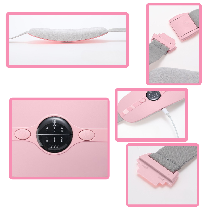 Bouillotte Électrique Ceinture | 3h d'Autonomie, 3 niveaux chaleur (45–65°C), 3 modes massage, Rechargeable USB-C | Miss Bouillotte
