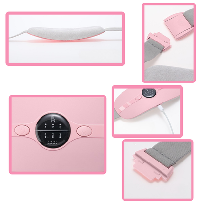 Bouillotte Électrique Ceinture | 3h d'Autonomie, 3 niveaux chaleur (45–65°C), 3 modes massage, Rechargeable USB-C | Miss Bouillotte