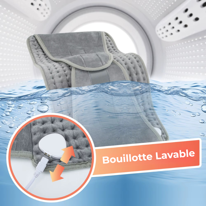 Bouillotte Électrique Ceinture Chauffante | 9 Niveaux Chauffants (40 - 55°C), Minuteur 4 Modes, Prise Secteur | Miss Bouillotte
