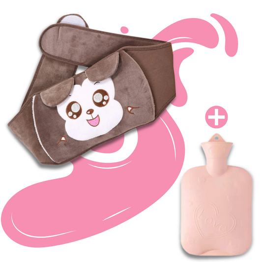 Bouillotte ceinture à eau 1L | 6h de chaleur, Singe Kawaii - Miss Bouillotte