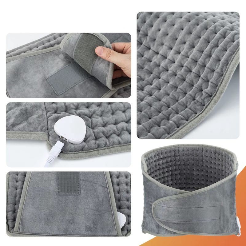 Bouillotte Électrique Ceinture Chauffante | 9 Niveaux Chauffants (40 - 55°C), Minuteur 4 Modes, Prise Secteur | Miss Bouillotte