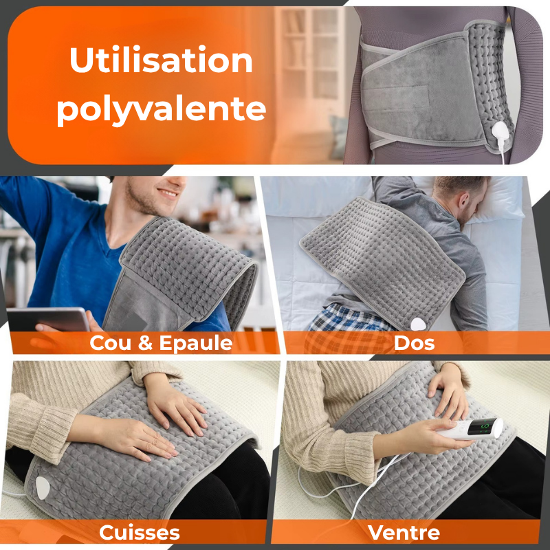 Bouillotte Électrique Ceinture Chauffante | 9 Niveaux Chauffants (40 - 55°C), Minuteur 4 Modes, Prise Secteur | Miss Bouillotte