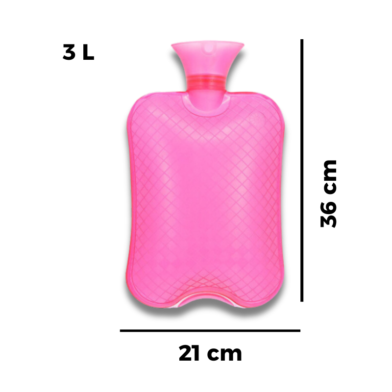 Grande bouillotte à eau 3L | 6h de chaleur, anti-fuite - Miss Bouillotte