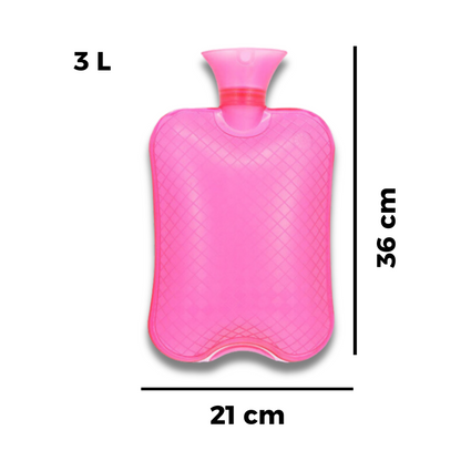 Grande bouillotte à eau 3L | 6h de chaleur, anti-fuite - Miss Bouillotte