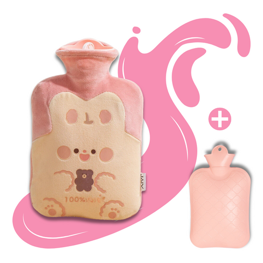 Bouillotte peluche à eau 500 ml | 4h de chaleur, animaux Kawaii - Miss Bouillotte
