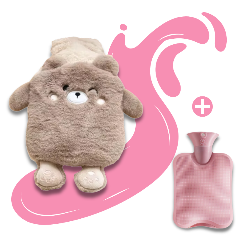 Bouillotte peluche à eau 750 ml | 4h de chaleur, animaux Kawaii - Miss Bouillotte
