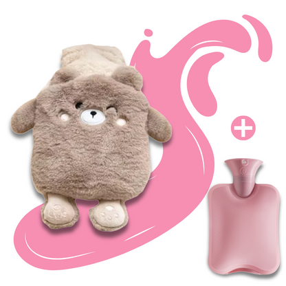 Bouillotte peluche à eau 750 ml | 4h de chaleur, animaux Kawaii - Miss Bouillotte