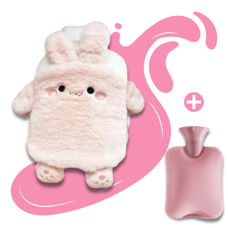 Bouillotte peluche à eau 750 ml | 4h de chaleur, animaux Kawaii - Miss Bouillotte