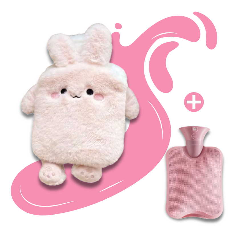 Bouillotte peluche à eau 750 ml | 4h de chaleur, animaux Kawaii - Miss Bouillotte