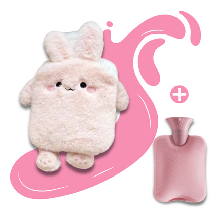 Bouillotte peluche à eau 750 ml | 4h de chaleur, animaux Kawaii - Miss Bouillotte