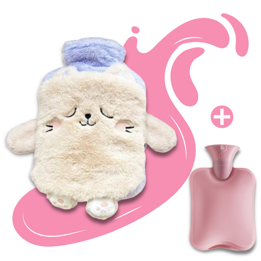 Bouillotte peluche à eau 750 ml | 4h de chaleur, animaux Kawaii - Miss Bouillotte