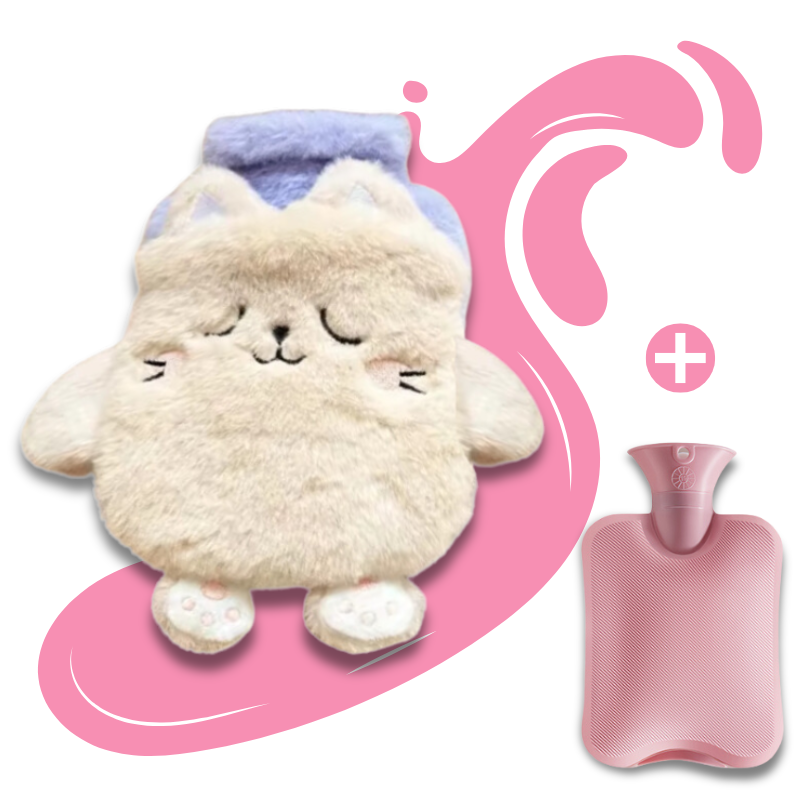 Bouillotte peluche à eau 750 ml | 4h de chaleur, animaux Kawaii - Miss Bouillotte