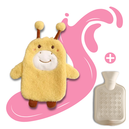 Bouillotte peluche à eau 350 ml | 3 h de chaleur, animaux Kawaii - Miss Bouillotte
