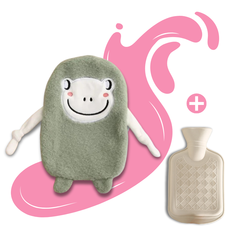Bouillotte peluche à eau 350 ml | 3 h de chaleur, animaux Kawaii - Miss Bouillotte