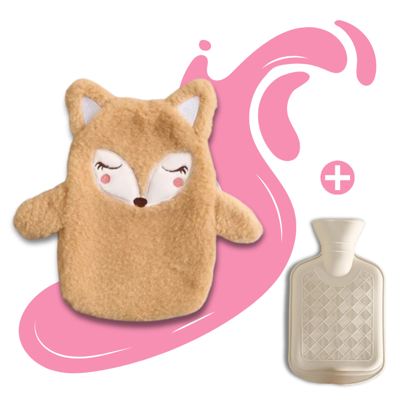 Bouillotte peluche à eau 350 ml | 3 h de chaleur, animaux Kawaii - Miss Bouillotte