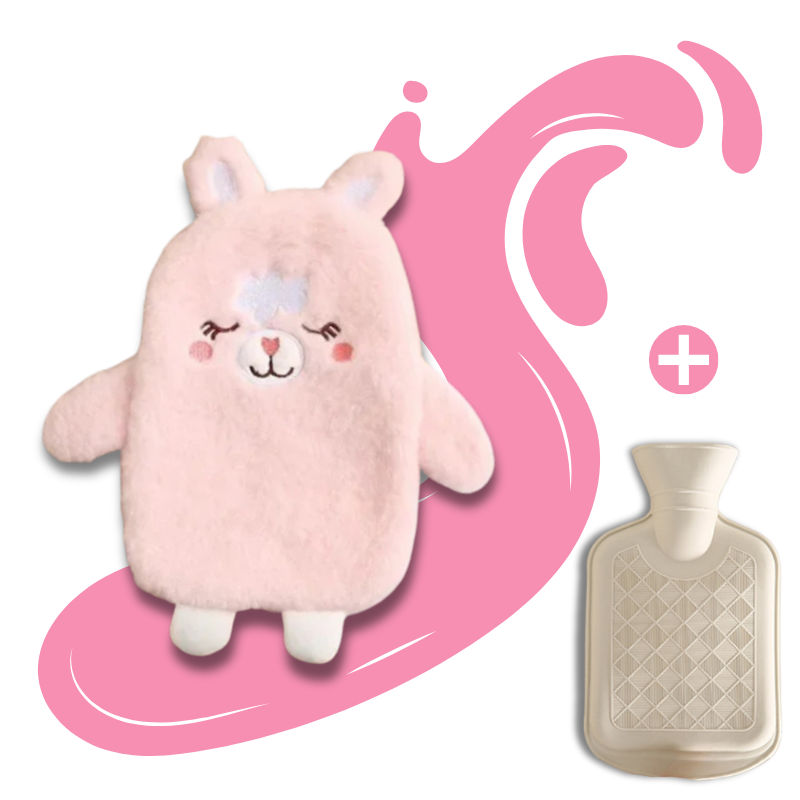 Bouillotte peluche à eau 350 ml | 3 h de chaleur, animaux Kawaii - Miss Bouillotte