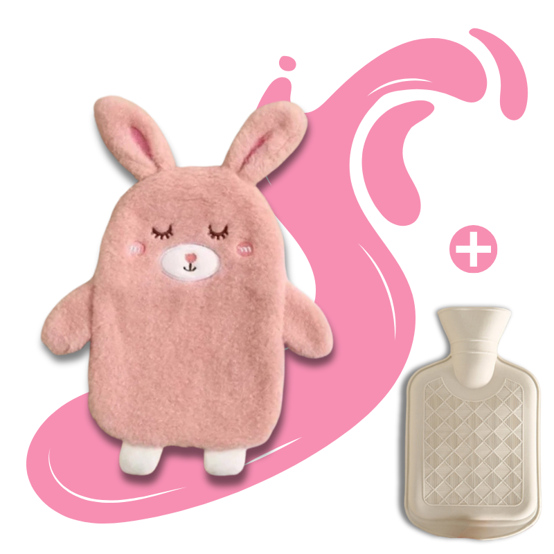 Bouillotte peluche à eau 350 ml | 3 h de chaleur, animaux Kawaii - Miss Bouillotte