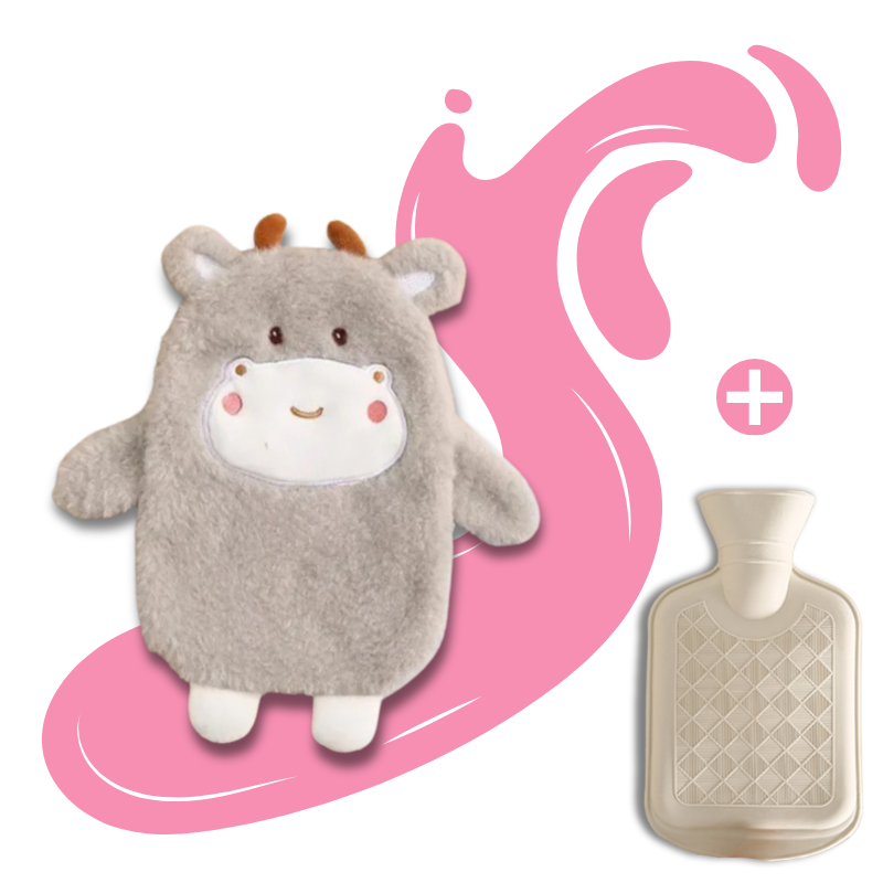 Bouillotte peluche à eau 350 ml | 3 h de chaleur, animaux Kawaii - Miss Bouillotte