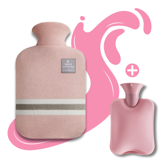 Bouillotte à eau 2L | 6h de chaleur, housse style pullover - Miss Bouillotte