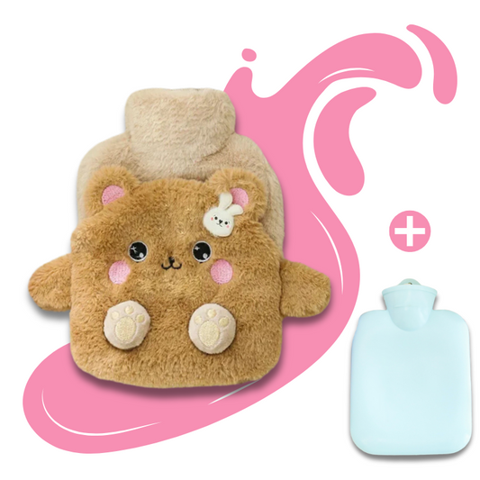 Bouillotte peluche Kawaii à eau 400 ml | 4h de chaleur, housse mignonne pour enfants - Miss Bouillotte