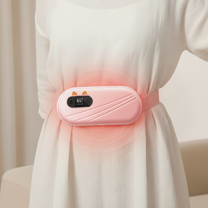 Bouillotte Électrique Ceinture | 3h d'Autonomie, 6 Niveaux de Température (40–65°C), Massage , Écran LED, Recharge USB-C | Miss Bouillotte