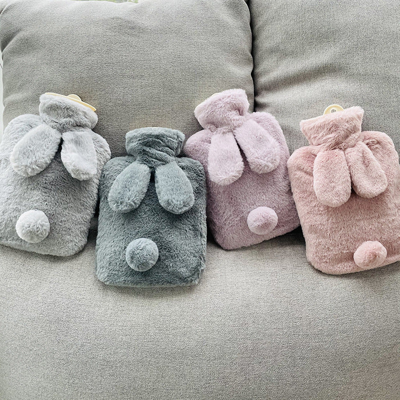 Bouillotte à eau lapinou 2L | 6h de chaleur, housse oreilles de lapin - Miss Bouillotte