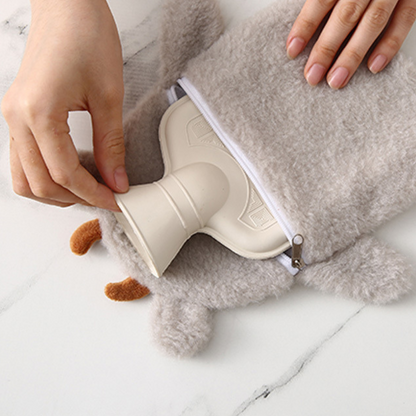 Bouillotte peluche à eau 350 ml | 3 h de chaleur, animaux Kawaii - Miss Bouillotte