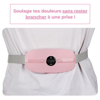 Bouillotte Électrique Ceinture | 3h d'Autonomie, 3 niveaux chaleur (45–65°C), 3 modes massage, Rechargeable USB-C | Miss Bouillotte